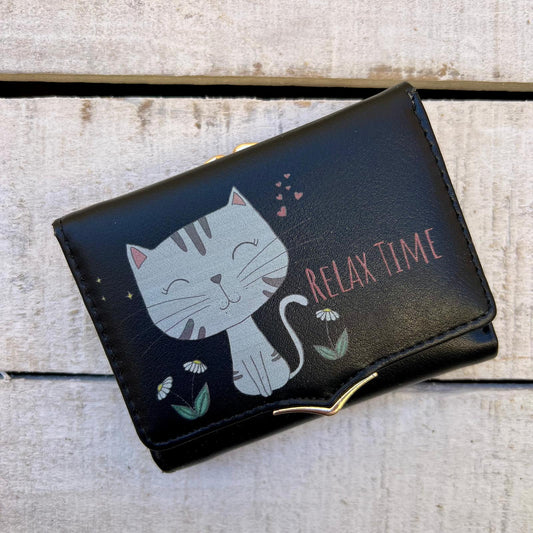 Portafoglio con disegno gatto
