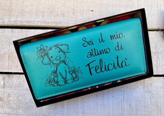 Portafoglio in Pelle con dedica cane